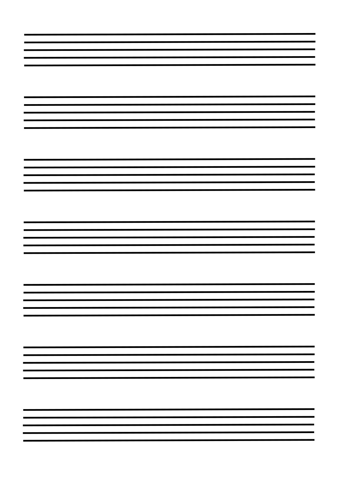 Large-format manuscript paper with widely spaced staves